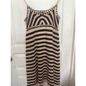Miou Muse Black and Cream Knit Dress